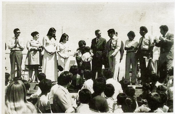 Presidente Eduardo Frei Montalva en la inauguración del barrio
